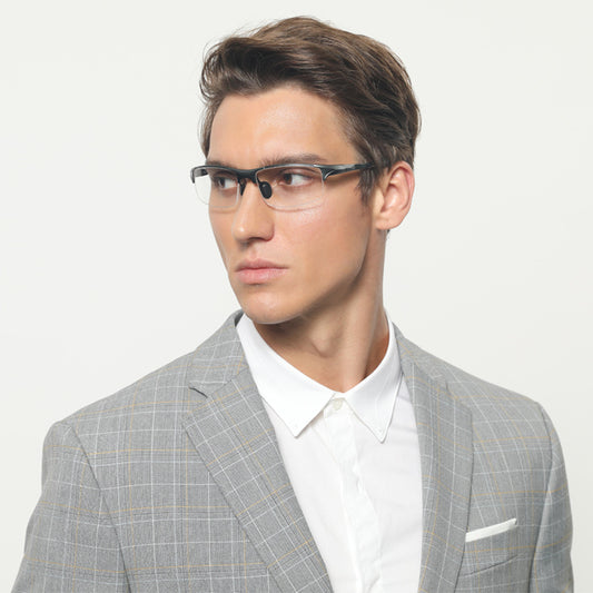 Lentes Deportivos Semiarmazón para Hombre - Montura Óptica Clásica