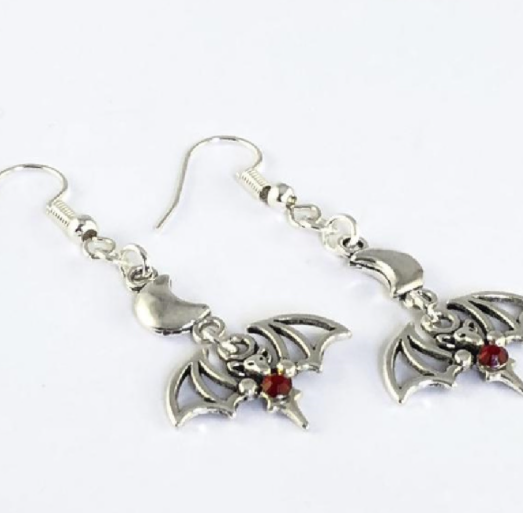 Aretes Vampiro Divertidos con Baño Electroplateado - Image 5