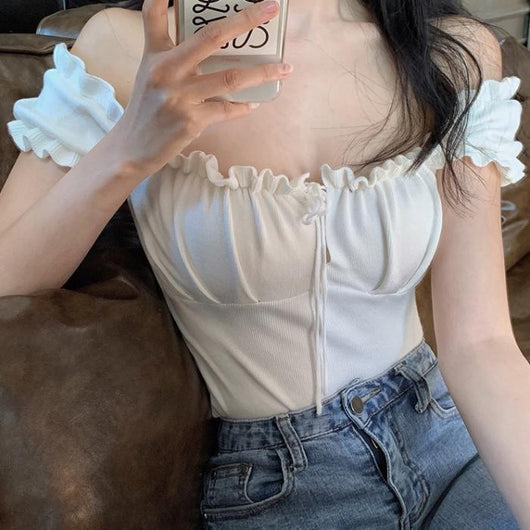 Blusa Elegante con Mangas Abullonadas - Estilo Francés para Mujer - Image 4