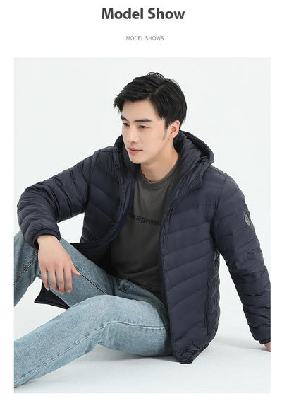 Chaqueta de Plumas para Hombre, Corte Slim Estilo Coreano - Image 28
