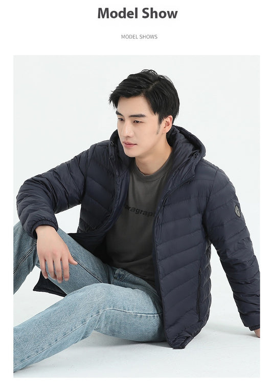 Chaqueta de Plumas para Hombre, Corte Slim Estilo Coreano - Image 28