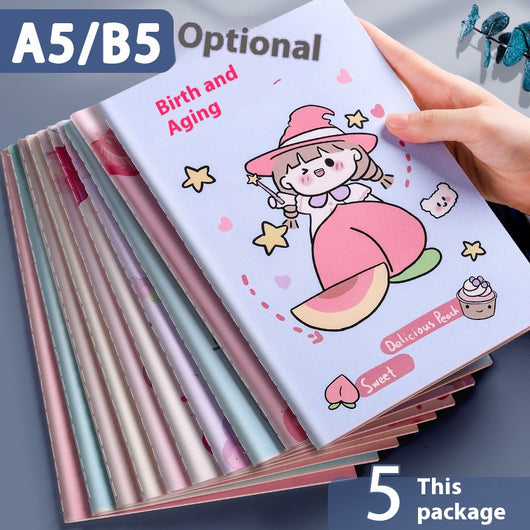 Cuaderno A5/B5 Grueso para Práctica y Creatividad con Diseño Corazón - Image 3
