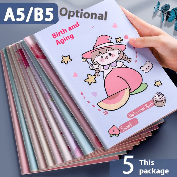 Cuaderno A5/B5 Grueso para Práctica y Creatividad con Diseño Corazón