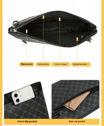 Bolso de Cuero Retro Negro para Hombre - Estilo Vintage - Image 6