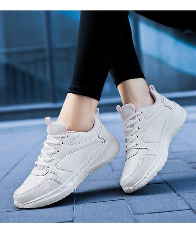 Tenis Casual Impermeables de Cuero con Suela Suave para Mujer - Image 13