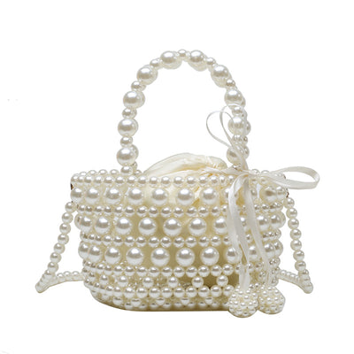 Bolso Mensajero de Perlas con Cadena Elegante para Mujer - Image 5
