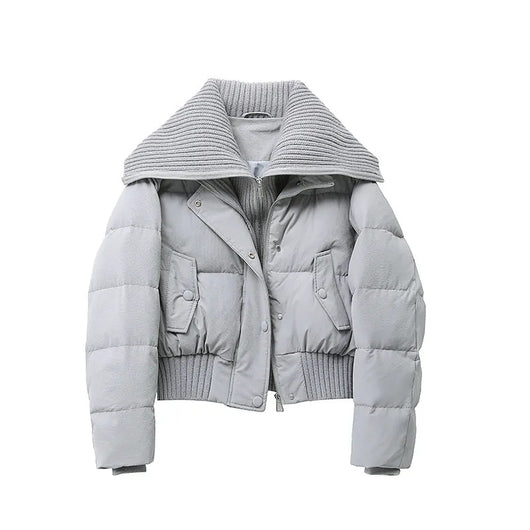 Abrigo de Algodón con Cuello Solapa Diseño Patchwork para Mujer - Image 6