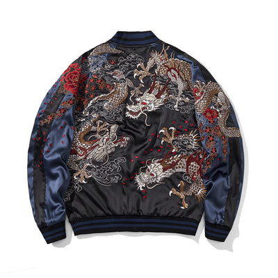 Chaqueta Beisbolera Casual para Hombre con Dragón Divino Bordado - Image 10