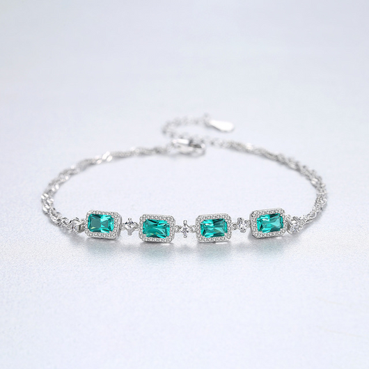 Pulsera de Plata 925 con Esmeralda para Damas - Image 5