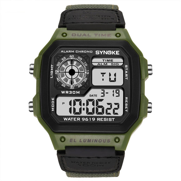 Reloj Deportivo Retro Luminoso Resistente al Agua para Hombre