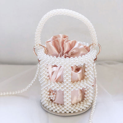 Bolso Bucket de Perlas Huecas para Mujer - Diseño Elegante y Versátil - Image 2