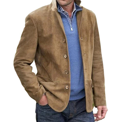 Chaqueta Casual Retro para Hombre - Estilo Europeo y Americano