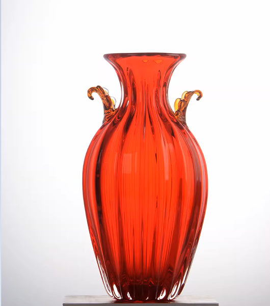 Jarrón de Cristal Rojo Premium de Gran Formato - Image 12