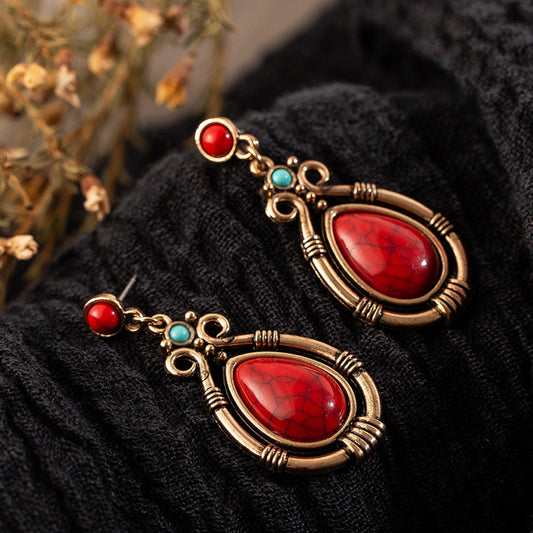 Aretes Colgantes Corazón de Durazno