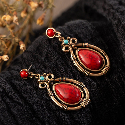 Aretes Colgantes Corazón de Durazno
