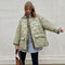 Chaqueta Acolchada Casual de Solapa Única