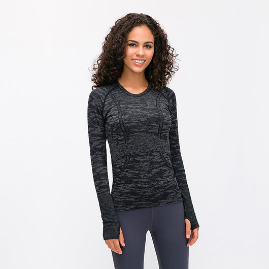 Playera Deportiva Mujer Cuello Redondo Ajustada y Transpirable - Image 23
