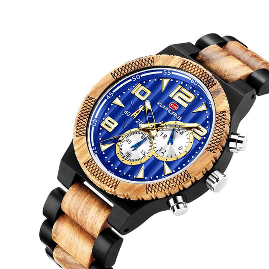 Reloj de Hombre Kunhuang con Esfera Grande, Movimiento Multifunción y Luz Nocturna - Image 4