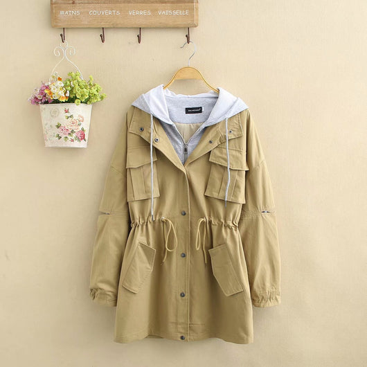 Chaqueta Cortavientos Falsa Dos Piezas con Cordón Ajustable - Image 5