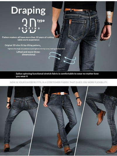 Jeans Slim Fit Elásticos Estilo Coreano Retro para Jóvenes - Image 11