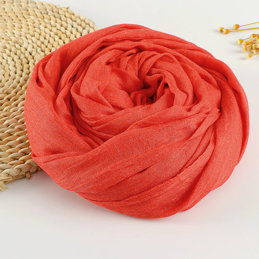 Pañuelo Artístico de Algodón y Lino en Colores Puros para Mujer - Image 34