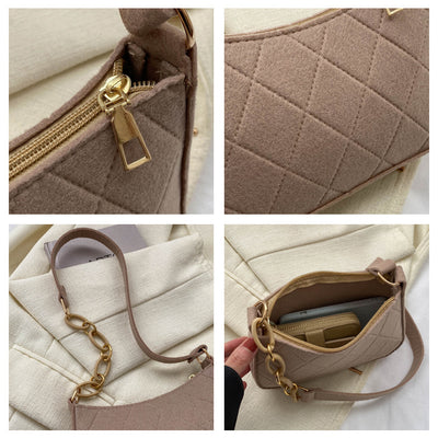 Bolso de Hombro Minimalista con Cadena Axilar - Image 15