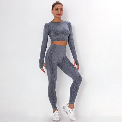 Conjunto Deportivo Ajustado con Estampado Jacquard de Puntos - Image 8