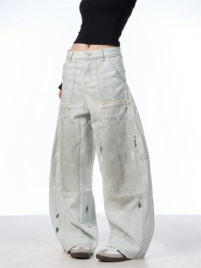 Pantalones Vaqueros Retro Sueltos Desgastados con Efecto Vintage - Image 20