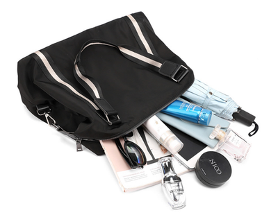 Bolsa de Viaje Plegable para Mujer - Diseño a Rayas Coreano - Image 13