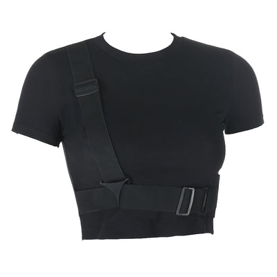 Blusa Corta para Mujer con Botones Triangulares Decorativos - Image 8