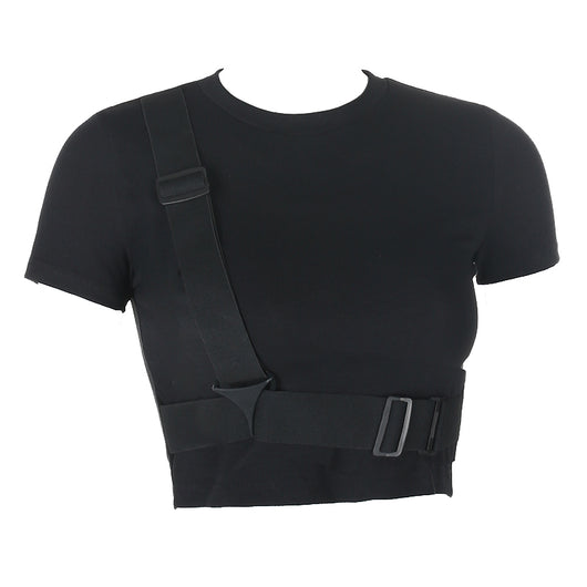 Blusa Corta para Mujer con Botones Triangulares Decorativos - Image 8