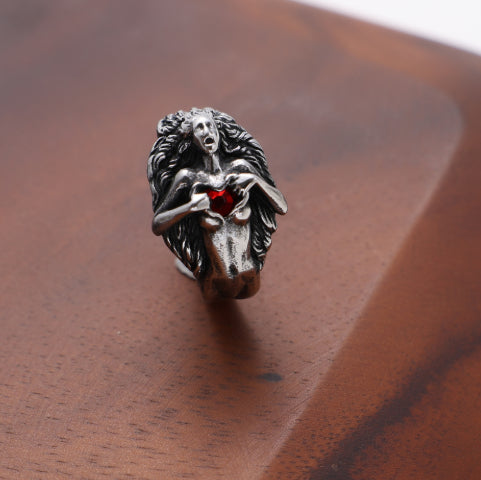 Anillo de Acero Titanio Estilo Retro para Hombre - Image 5