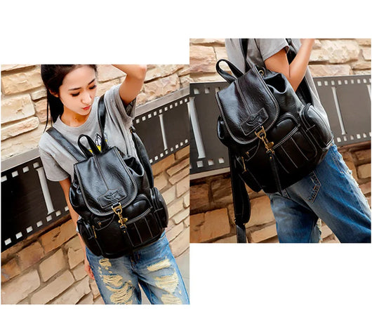 Mochila Retro para Mujer - Diseño Moderno y Funcional - Image 18