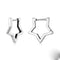 Simple Hollow Five-pointed Star Stud Earrings In Sterling Plateado Plateado