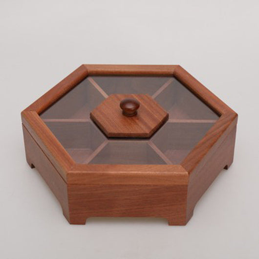 Caja de Dulces Año Nuevo Chino Madera Maciza Estilo Oriental - Image 9