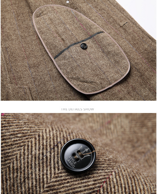 Abrigo de Cachemira Reversible para Hombre - Lana Doble Faz - Image 12