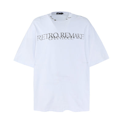 Camiseta Punk Desgastada de Manga Corta para Hombre - Image 19