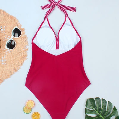 Traje de Baño Enterizo con Rayas, Diseño Sensual para Mujer - Image 11