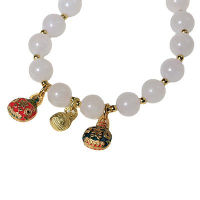 Pulsera de Jade Hetian con Perlas de Loto y Colgante Bestia Dorada - Image 5