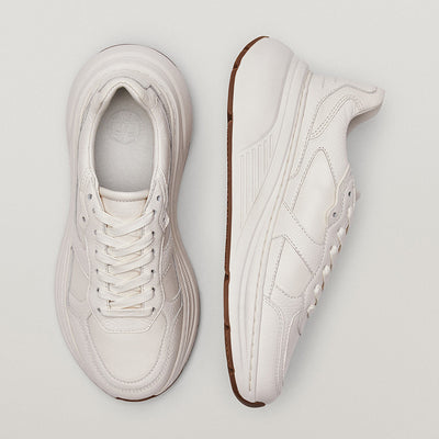 Tenis Blancos Casual con Suela Gruesa Elevada - Image 4