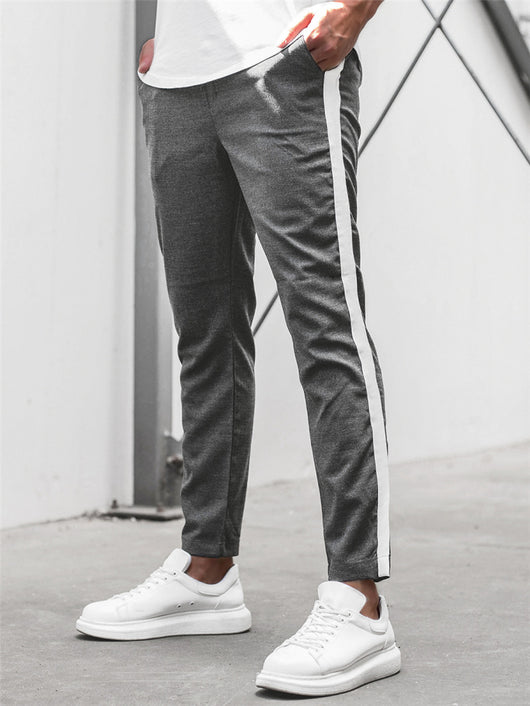Pantalones Slim Ajustados con Rayas Horizontales para Hombre - Image 7