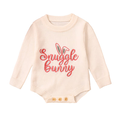 Suéter Infantil con Orejas de Conejo y Bordado de Letras para Pascua - Image 5