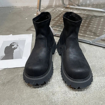 Botas Chelsea de Cuero Genuino para Hombre - Estilo Retro Vintage - Image 7