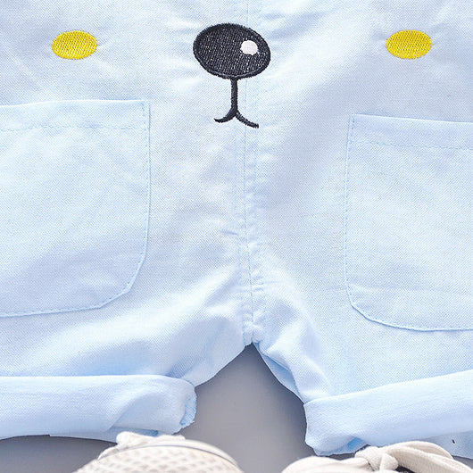 Conjunto Infantil Dos Piezas con Babero - Playera Cuello Redondo Manga Corta - Image 17