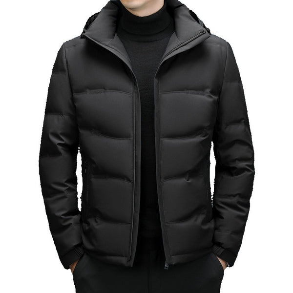 Chamarra de Invierno Versátil para Hombre con Capucha Desmontable