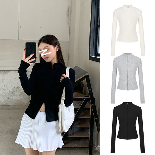 Cardigan Ajustado con Cuello de Pie y Cintura Marcada - Image 18