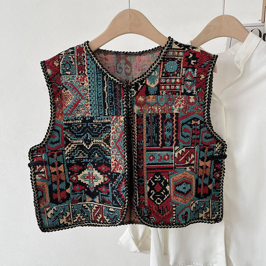 Chaleco Étnico Retro Bordado para Mujer - Abrigo Ligero de Verano - Image 24