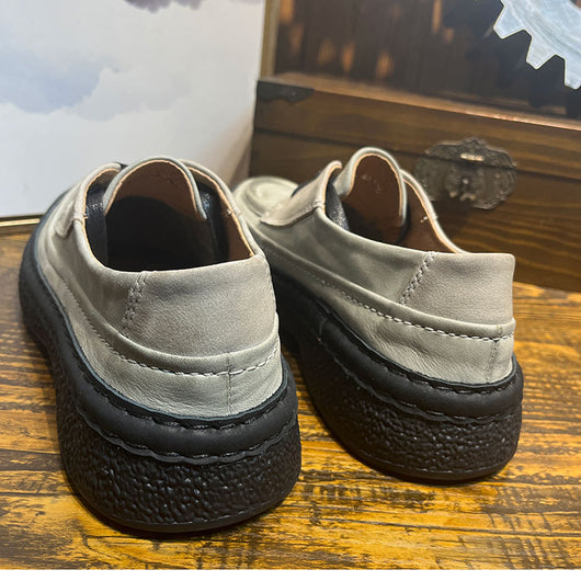 Zapatos de Cuero Genuino con Plataforma para Hombre - Slip-on Cómodos - Image 13