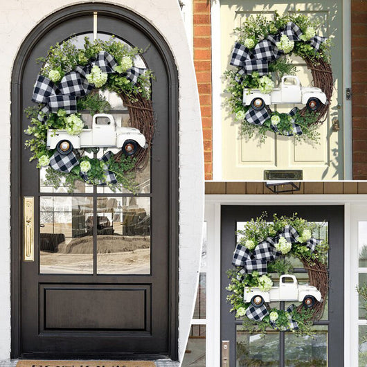 Corona Navideña Decorativa para Puerta de Entrada