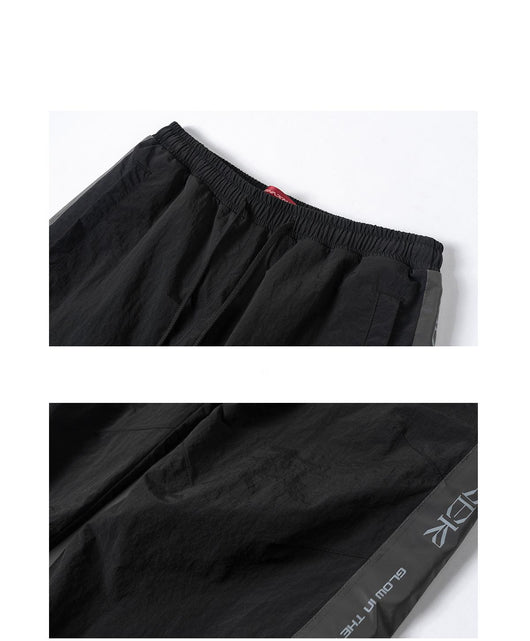 Pantalones Deportivos Reflectantes con Cordón - Diseño Suelto y Moderno - Image 13